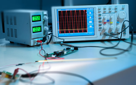 Modern electronic equipment in computer service centre 