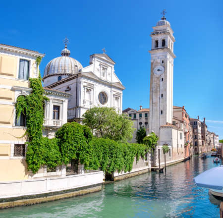 Church Santa Maria Formosa in the Castello, Venice, on a bright sunny dayの写真素材
