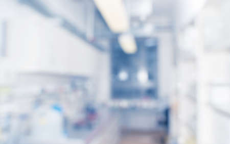 Scientific background: modern laboratory interior out of focus, text space. This is blurred image without focus point.の写真素材