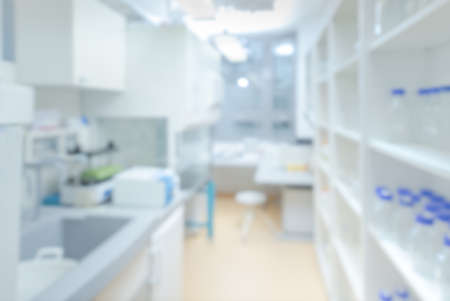 Cell cultture or microbiological laboratory in research facility.Horizontal background template for science-related presentation or web page. Blurred image, there is no focal point here.のeditorial素材