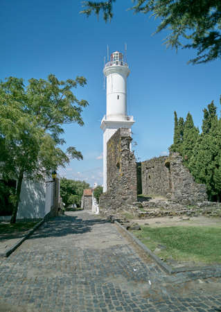 old Lighthouse in Colonia del Sacramentoの写真素材
