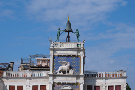 Torre dellOrologio on the San Marco square, Venice, Italy.