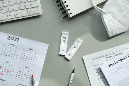 Back to school with express coronavirus tests for health and safety. Fast antigen covid tests,...