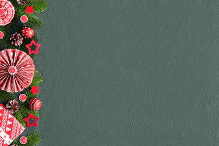 Decorative border for ethnic Baltic winter decor. Christmas, Latvian winter festival. Decorative...