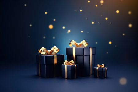 Christmas Gift Boxes with AI Generativeの素材