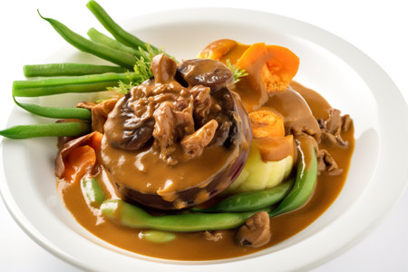 Kare-Kare - a stew made with oxtail, vegetables, and peanut sauce, AI generativeの素材