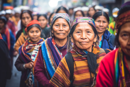 A colorful procession in Guatemala City, Guatemala, generative AIの素材