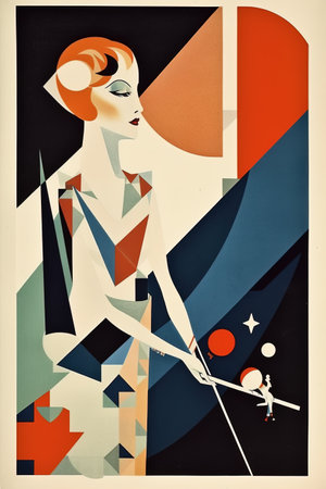 To the stars, generative AI Bauhaus style backgroundの素材