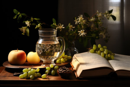 Greeting card design for Yom Kipur, Jewish Holy Days.の素材