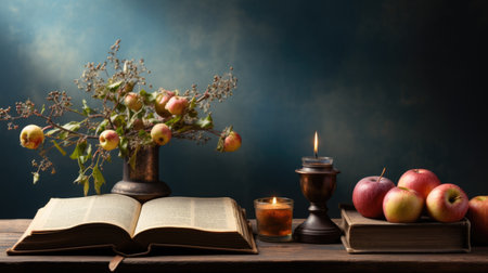 Greeting card design for Yom Kipur, Jewish Holy Days.の素材