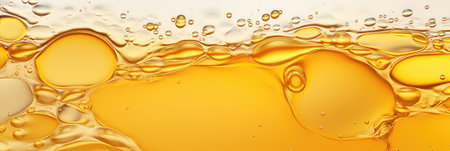 A close up of oil bubbles on a white surface.の素材