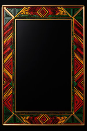 A picture frame with a pattern on itの素材