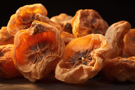 A pile of dried fruit sitting on top of a tableの素材