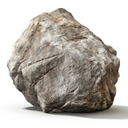 A large rock on a white surfaceの素材