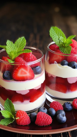 A couple of desserts that are on a plate, Valentines day desserts.の素材