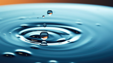 A close up of a drop of waterの素材