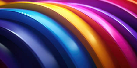 A close up of a bunch of colorful frisbeesの素材