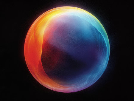 A picture of a colorful object on a black backgroundの素材