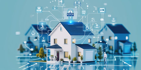 Find your next home with an Artificial Intelligent, AI assistant.の素材