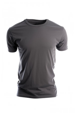A gray t-shirt on a white backgroundの素材