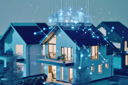 Find your next home with an Artificial Intelligent, AI assistant.の素材