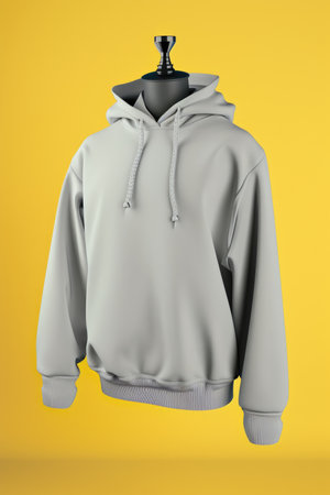 A gray hoodie on a mannequin headの素材