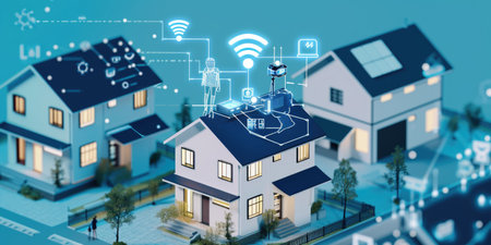 Find your next home with an Artificial Intelligent, AI assistant.の素材