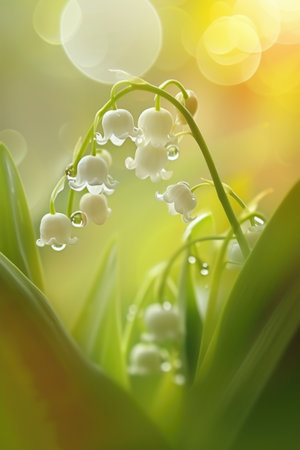 A close up of a flower with drops of water on itの素材