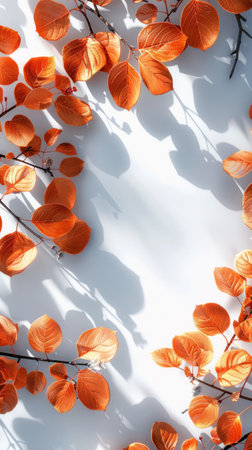 Playful Shadows Among Orange Leavesの素材