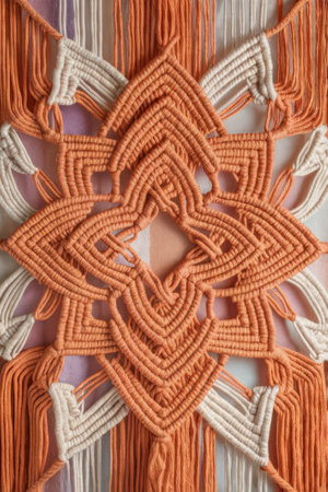 Intricate Macrame Wall Hanging Pattern - Bohemian Home Decor Design for Interior Decorationの素材