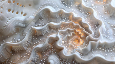 Intricate Abstract 3D Render Featuring Organic Patterns and Textures for Design Inspiration and Artistic Projectsの素材