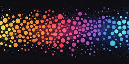 Abstract Vibrant Dotted Gradient Pattern for Artistic Background, Wall Art, and Design Projectsの素材