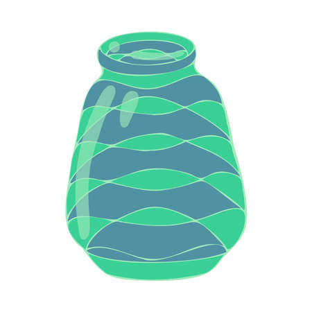 Jar with lid and pattern for decorationのイラスト素材