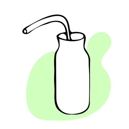 Sports water bottle linear icon. plastic bottle in line style. vector illustrationのイラスト素材
