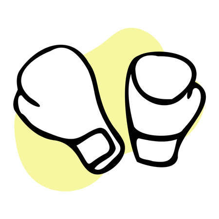 sport icon vector, boxing gloves icon on backgroundのイラスト素材