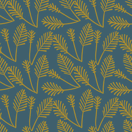 seamless pattern of decorative flowers and elementsのイラスト素材