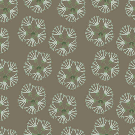 seamless pattern of decorative flowers and elementsのイラスト素材