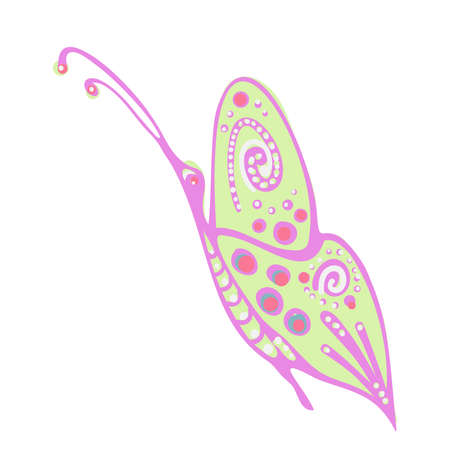 butterfly vector icon symbol design floral design stationery, mug, t-shirt, phone case trendy styleのイラスト素材