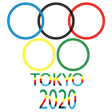 Sports games 2021. Welcome to Japan. 2020 Summer  Gamesのイラスト素材