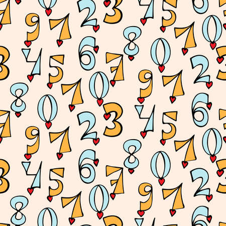 Happy birthday wrapping paper seamless pattern. Vector illustrationのイラスト素材