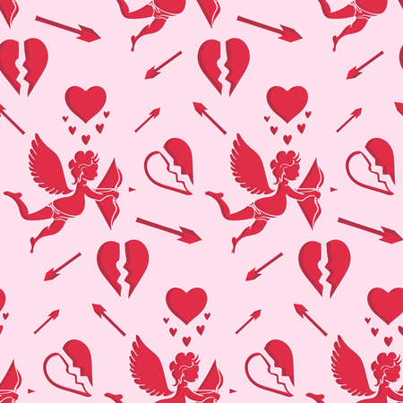 Love Heart Background Pattern Valentines day Greet.のイラスト素材