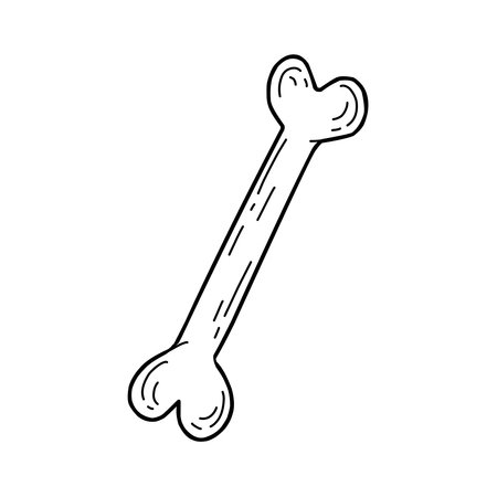 Stylized bone in doodle style on the backgroundのイラスト素材
