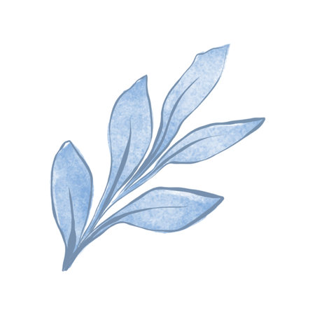 Cute winter nature elements on backgroundのイラスト素材