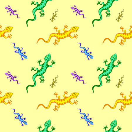 seamless lizard patternのイラスト素材