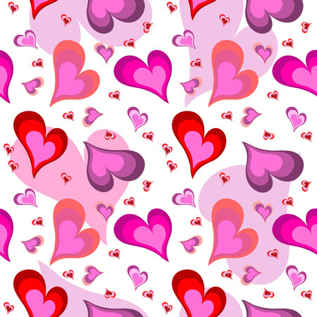 illustration of seamless heart pattern