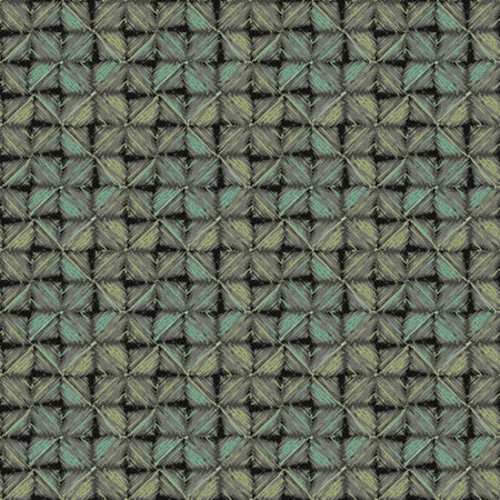 Seamless pattern with hand drawn straw braid style abstract square shapes. Vector modern style...