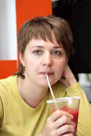 Drinking cocktail