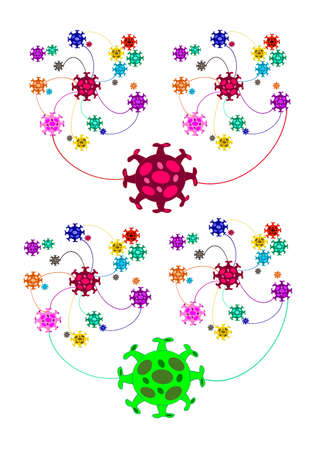 Symbol with coronavirus. Covid19のイラスト素材