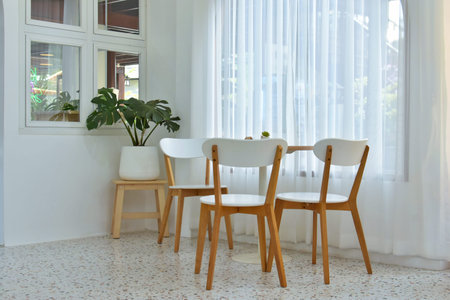 Interior Living Room. Modern living room in white color.