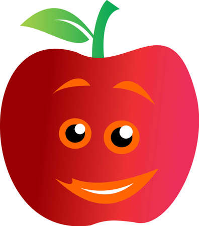 stock logo smile appleのイラスト素材